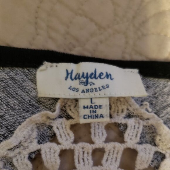 Hayden Los Angeles Multi colored Crochet Back top - Picture 5 of 8